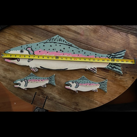 Hand Painted Trout Decorations - Picture 5 of 7